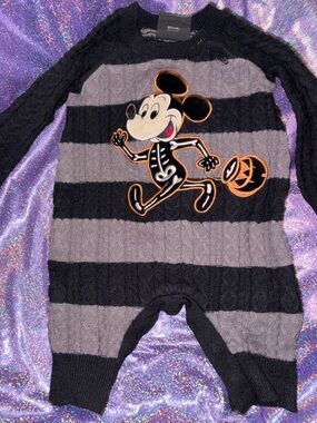 Halloween Mickey Knitted One Piece